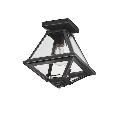 Maxim Lighting Prism 9'' Outdoor Flush Mount, Black 30560CLBK